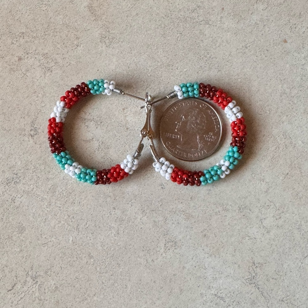 Custom Beaded Hoops - Picture 2 of 16